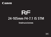 Canon RF 24-105mm F4-7.1 IS STM Manual De Instrucciones