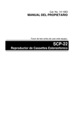 RadioShack SCP-22 Manual Del Propietário