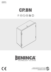 Beninca CP.BN Manual De Instrucciones