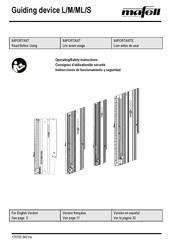 Mafell Guiding device ML Instrucciones De Funcionamiento Y Seguridad