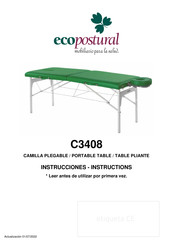 ECOPOSTURAL C3408 Instrucciones