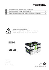 Festool CTC SYS I Manual De Instrucciones