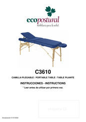 ECOPOSTURAL C3610 Instrucciones