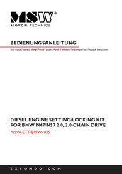 MSW Motor Technics MSW-ETT-BMW-105 Manual De Instrucciones
