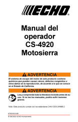 Echo CS-4920 Manual Del Operador