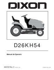 Dixon D26KH54 Manual De Operario