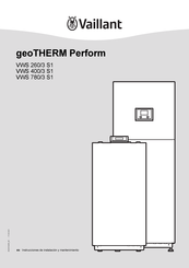 Vaillant geoTHERM Perform VWS 780/3 S1 Instrucciones De Instalación Y Mantenimiento