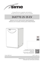 Sime DUETTO 35 EV Manual De Uso, Instalación Y Mantenimiento