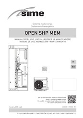 Sime OPEN SHP MEM 12 Manual De Uso, Instalación Y Mantenimiento