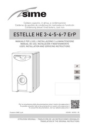 Sime Estelle HE 3 ErP Manual De Uso, Instalación Y Mantenimiento