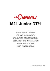 LaCimbali M21 Junior DT/1 Uso E Instalacion