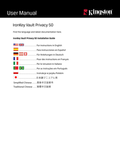 Kingston Technology IronKey Vault Privacy 50 Manual De Instrucciones