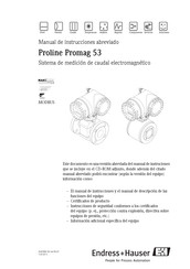 Endress+Hauser Proline Promag 53 Manual De Instrucciones Abreviado