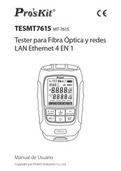 Pro's Kit TESMT7615 Manual De Usuario