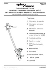 Spirax Sarco MVT10 Instrucciones De Instalación Y Mantenimiento