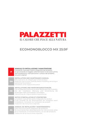 Palazzetti Ecomonoblocco MX 25-9F Manual De Instalación Y Mantenimiento