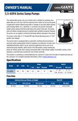 Little Giant 5.5-ASPA Serie Manual Del Propietário
