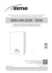 Sime Edea HM 25/55 Manual De Instalación Y Mantenimiento