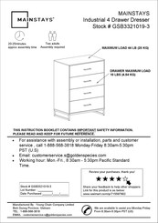 Mainstays GSB3321019-3 Instrucciones De Montaje