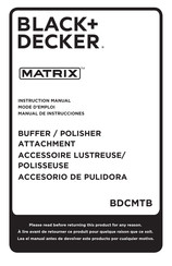 Black and Decker MATRIX BDCMTB Manual De Instrucciones