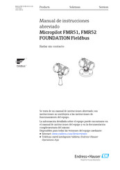 Endress+Hauser Micropilot FMR52 FOUNDATION Fieldbus Manual De Instrucciones