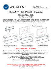 Whalen XL-33E Manual De Instrucciones