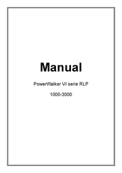 PowerWalker VI 1000 RLP Manual