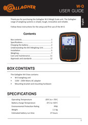 Gallagher W-0 Guia Del Usuario