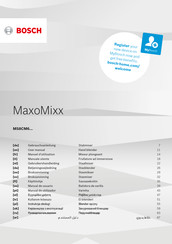 Bosch MaxoMixx MS8CM6 Serie Manual De Usuario