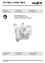 Mafell K55 18M bl Instrucciones De Funcionamiento Y Seguridad