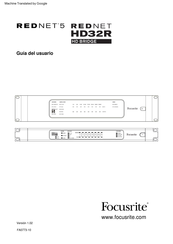 Focusrite RedNet HD32R Guia Del Usuario