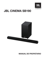 Harman JBL CINEMA SB190 Manual De Propietario
