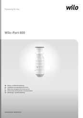 Wilo Port 800 Instrucciones De Instalación Y Funcionamiento