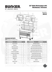 DRAPER TOOLS Bunker 08242 Instrucciones De Montaje