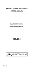 Promax PD-181 Manual De Instrucciones