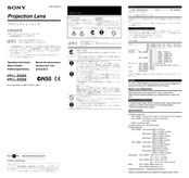 Sony VPLL-Z2025 Manual De Instrucciones