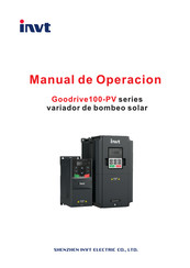 INVT GD100-5R5G-2-PV Manual De Operación