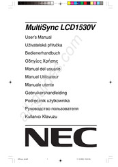 NEC MultiSync LCD1530V Manual Del Usuario