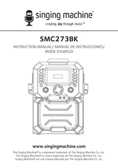 Singing Machine SMC273BK Manual De Instrucciones