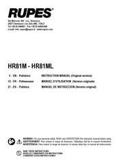 Rupes HR81M Manual De Instruccion