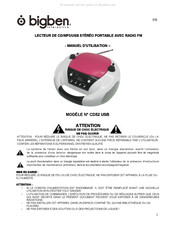 Bigben CD52 USB Manual Del Usuario
