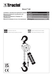 Tractel Bravo AC Manual De Instalación, De Utilización Y De Mantenimiento