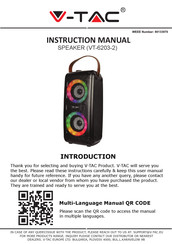 V-TAC VT-6203-2 Manual De Instrucciones