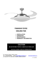 Fanaway EVO2 Endure 210932 – Ventilador de techo (aspas plegables, incluye  mando a distancia Luz, 210931