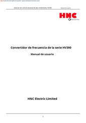 HNC Electric HV390-R75G4 Manual De Usuario