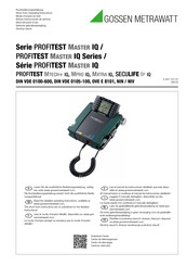 Gossen MetraWatt PROFITEST MF TECH Instrucciones De Servicio