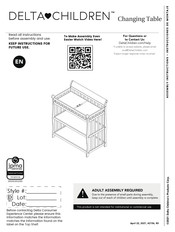 Delta Children Changing Table Instrucciones De Montaje