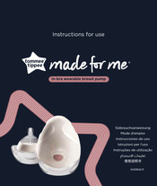 Tommee Tippee Made for Me 1203 Instrucciones De Uso