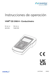 VWR avantor CO 3100 H Instrucciones De Operación