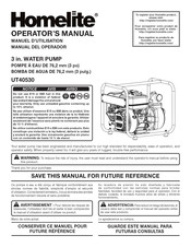 Homelite UT40530 Manual Del Operador